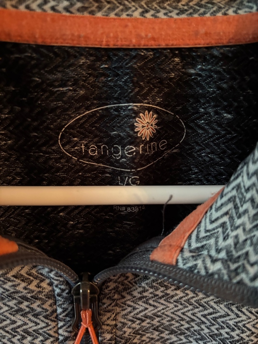 Tangerine Heathered Gray Jacket with Orange Trim - Picture 6 of 8
